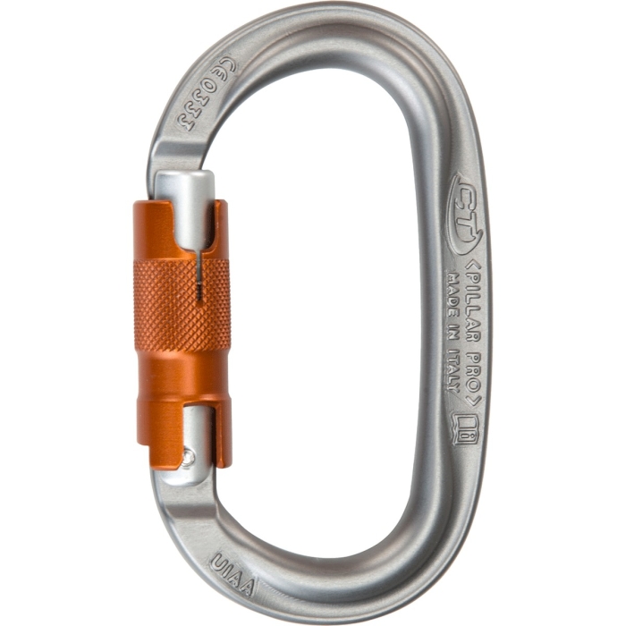 Karabinek Climbing Technology PILLAR PRO WG - grey/ orange