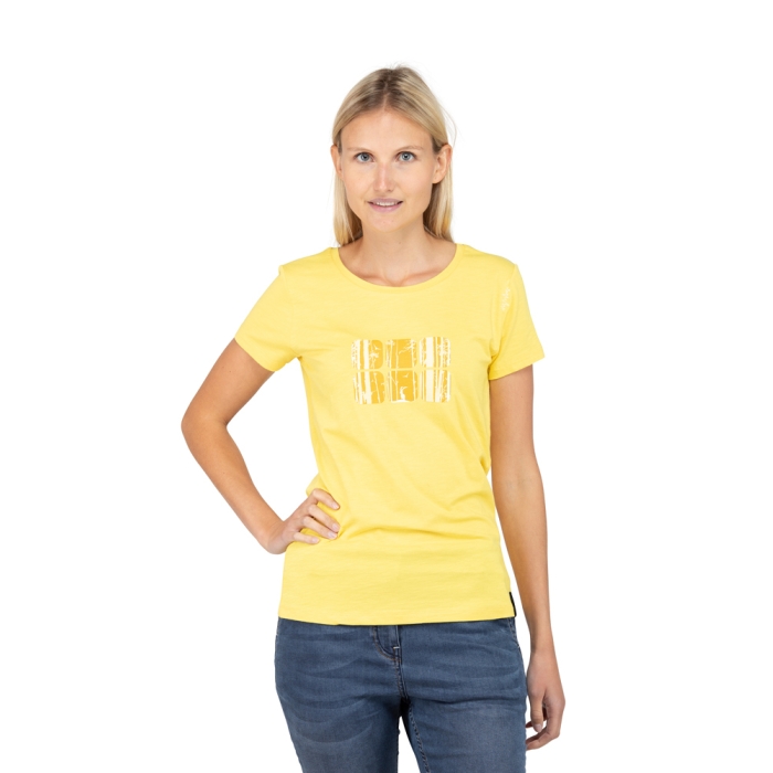 T-Shirt wspinaczkowy damski Chillaz GANDIA BLOC WOODS YELLOW