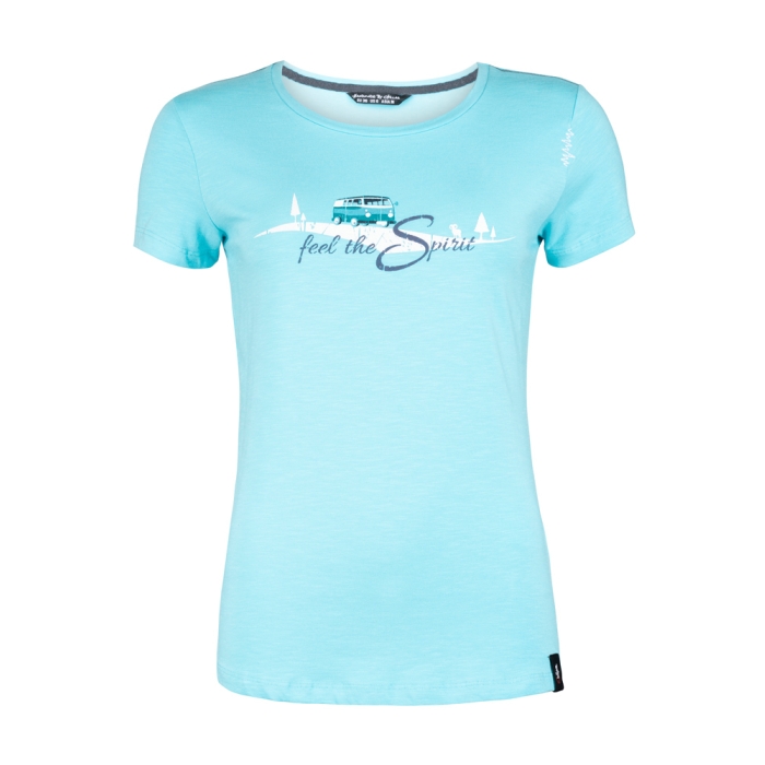 T-Shirt wspinaczkowy damski Chillaz GANDIA NATURE FEEL THE SPIRIT LIGHT BLUE