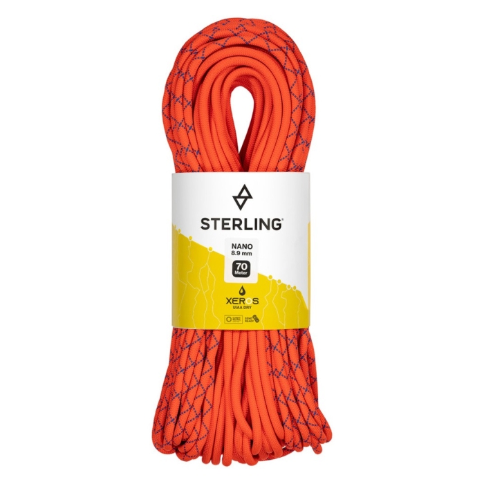 Lina dynamiczna Sterling NANO 8.9 mm/ 70 m - orange