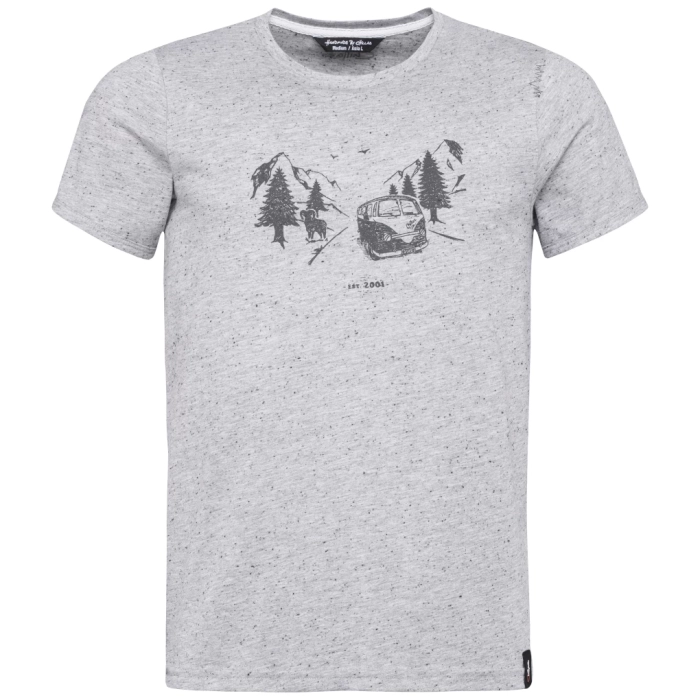 T-shirt męski Chillaz FEEL THE SPIRIT BUS GREY MELANGE